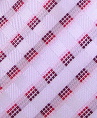 White, Pink, Red Geometric Tie
