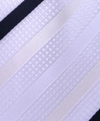 white black stripe tie swatch