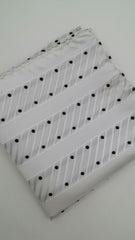 white and black polka dot pocket squares