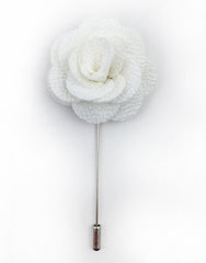 White Lapel Flower Pins