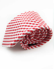 red & white checkered necktie