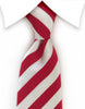 red and white striped tie