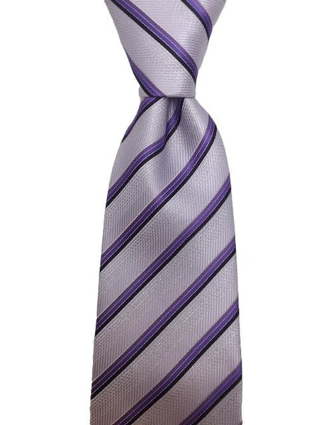 Sparkley Men's Tie with Purple Stripes