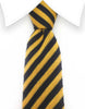 Navy Blue and Orange Striped Knitted Tie