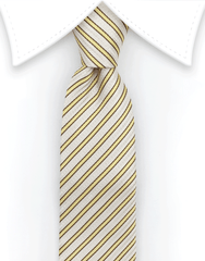 Yellow Stripes Thin Tie