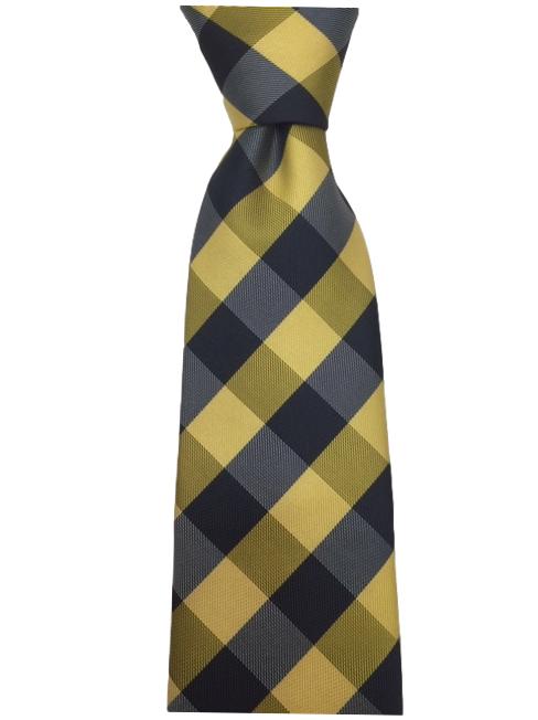 Yellow and Blue Checkered Tie