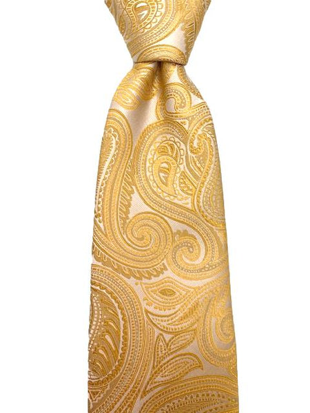 Yellow Gold Extra Long Paisley Tie