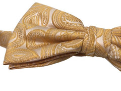 Yellow Gold Paisley Bow Tie
