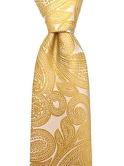 Yellow Goldish Paisley Tie